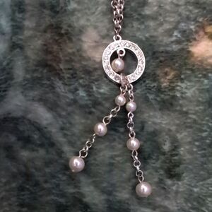 Elegant Silver Pearl Necklace